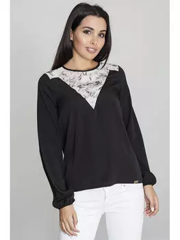 Блузка стандартного кроя Figlfigl, черный