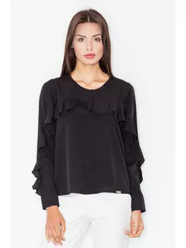 Блузка стандартного кроя Figlfigl, черный