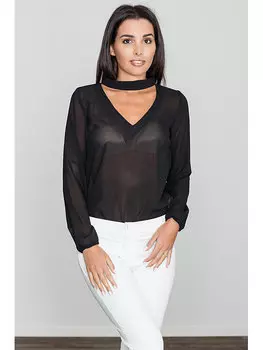 Блузка стандартного кроя Figlfigl, черный