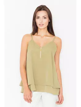 Блузка стандартного кроя Figlfigl, хаки