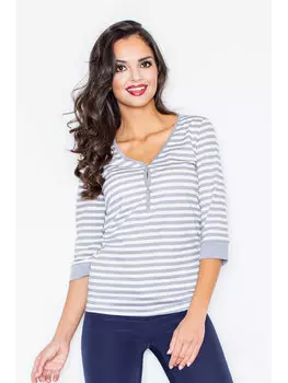 Блузка стандартного кроя Figlfigl, серый