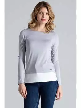 Блузка стандартного кроя Figlfigl, серый