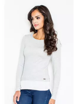 Блузка стандартного кроя Figlfigl, серый