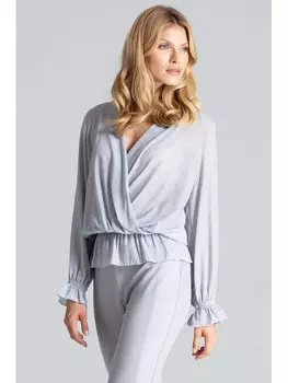 Блузка стандартного кроя Figlfigl, серый