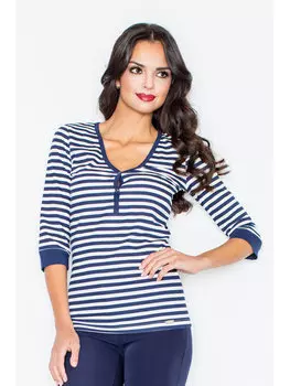 Блузка стандартного кроя Figlfigl, синий