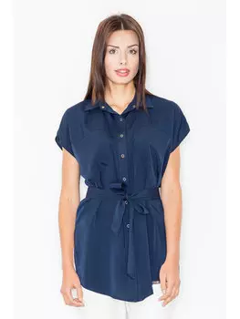 Блузка стандартного кроя Figlfigl, синий