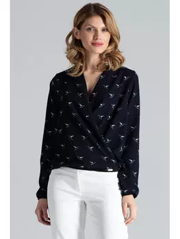 Блузка стандартного кроя Figlfigl, синий