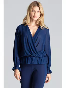 Блузка стандартного кроя Figlfigl, синий