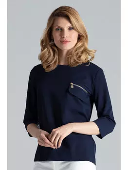 Блузка стандартного кроя Figlfigl, синий