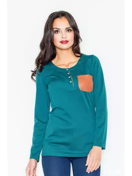 Блузка стандартного кроя Figlfigl, зеленый