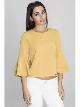 Блузка стандартного кроя Figlfigl, желтый
