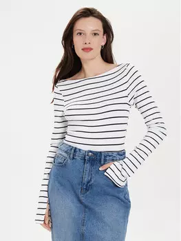 Блузка стандартного кроя Gina Tricot, белый