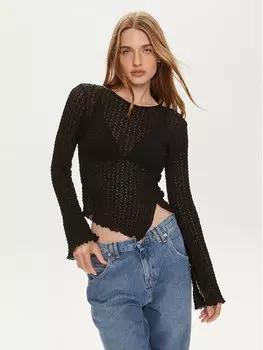 Блузка стандартного кроя Gina Tricot, черный