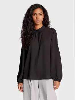 Блузка стандартного кроя Ichi, черный