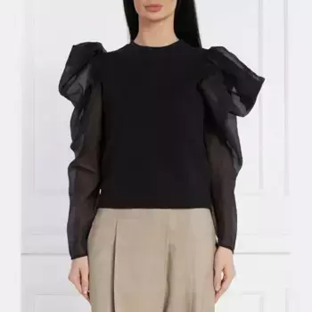 Блузка стандартного кроя Karl Lagerfeld, черный