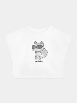 Блузка стандартного кроя Karl Lagerfeld Kids, белый