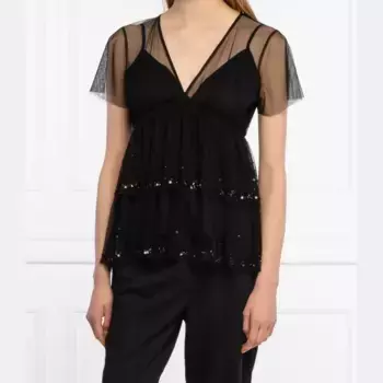 Блузка стандартного кроя + комбинация Actitude_Twinset, черный