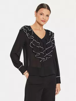 Блузка стандартного кроя Kontatto, черный