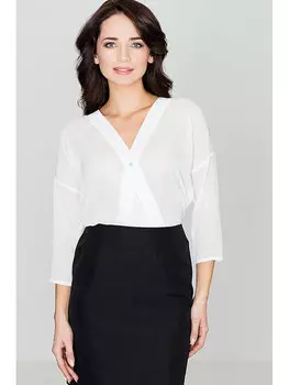 Блузка стандартного кроя Lenitif, экрю