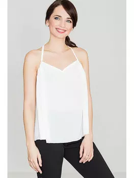 Блузка стандартного кроя Lenitif, экрю