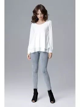 Блузка стандартного кроя Lenitif, экрю