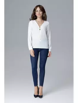 Блузка стандартного кроя Lenitif, экрю