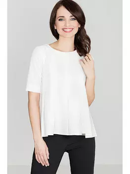 Блузка стандартного кроя Lenitif, экрю