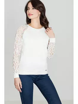 Блузка стандартного кроя Lenitif, экрю