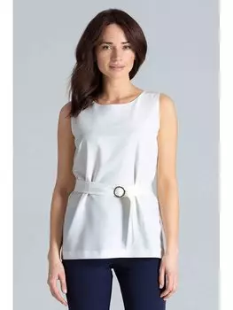 Блузка стандартного кроя Lenitif, белый