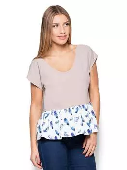 Блузка стандартного кроя Lenitif, бежевый