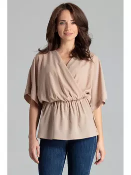 Блузка стандартного кроя Lenitif, бежевый
