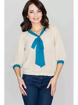 Блузка стандартного кроя Lenitif, бежевый