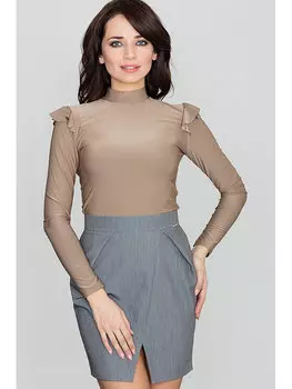 Блузка стандартного кроя Lenitif, бежевый