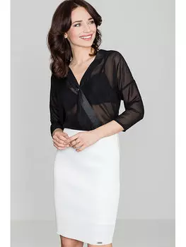 Блузка стандартного кроя Lenitif, черный