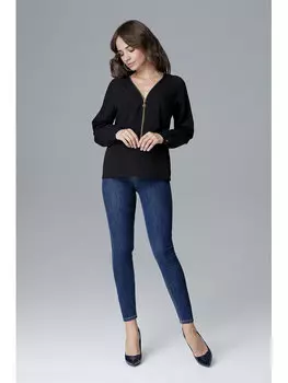 Блузка стандартного кроя Lenitif, черный