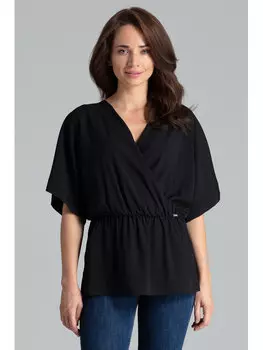 Блузка стандартного кроя Lenitif, черный