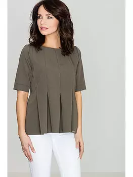 Блузка стандартного кроя Lenitif, хаки