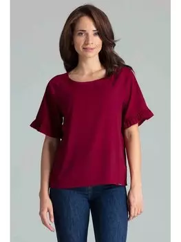 Блузка стандартного кроя Lenitif, красный
