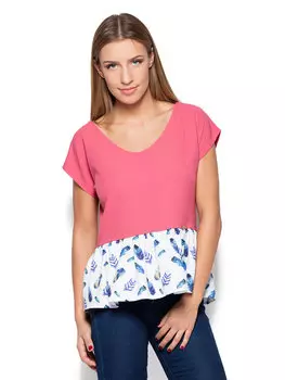 Блузка стандартного кроя Lenitif, розовый