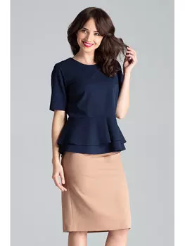 Блузка стандартного кроя Lenitif, синий