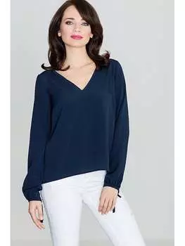 Блузка стандартного кроя Lenitif, синий
