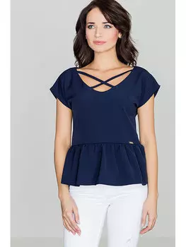 Блузка стандартного кроя Lenitif, синий