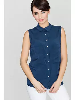 Блузка стандартного кроя Lenitif, синий