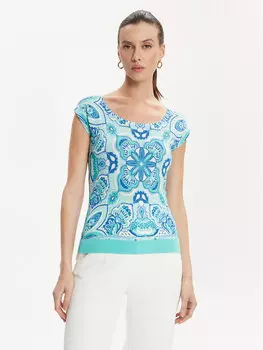 Блузка стандартного кроя Luisa Spagnoli, синий