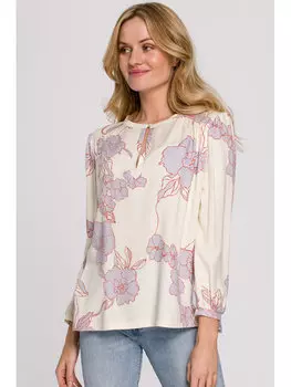 Блузка стандартного кроя Makover, белый