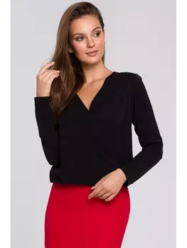 Блузка стандартного кроя Makover, черный