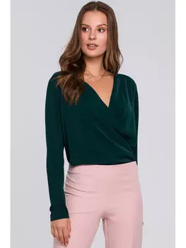 Блузка стандартного кроя Makover, зеленый