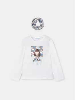 Блузка стандартного кроя Mayoral, экрю