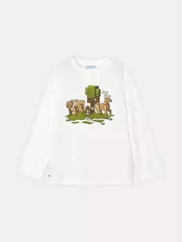 Блузка стандартного кроя Mayoral, экрю