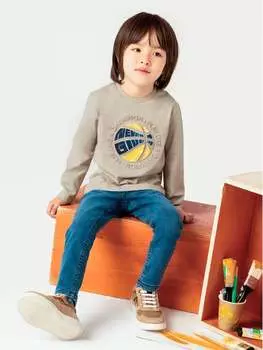 Блузка стандартного кроя Mayoral, бежевый